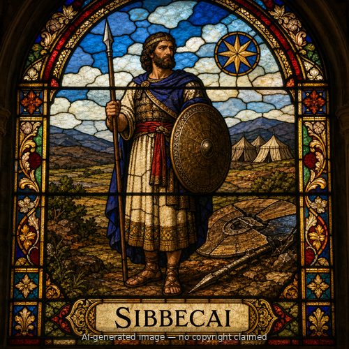 Sibbecai — stained-glass style portrait