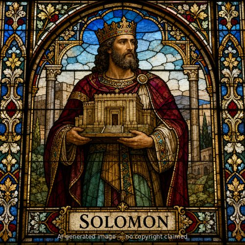 Solomon — stained-glass style portrait