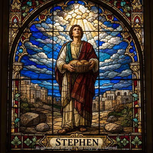 Stephen — stained-glass style portrait