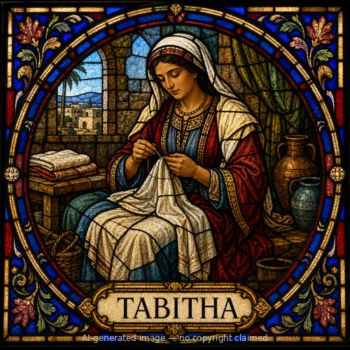Tabitha — stained-glass style portrait