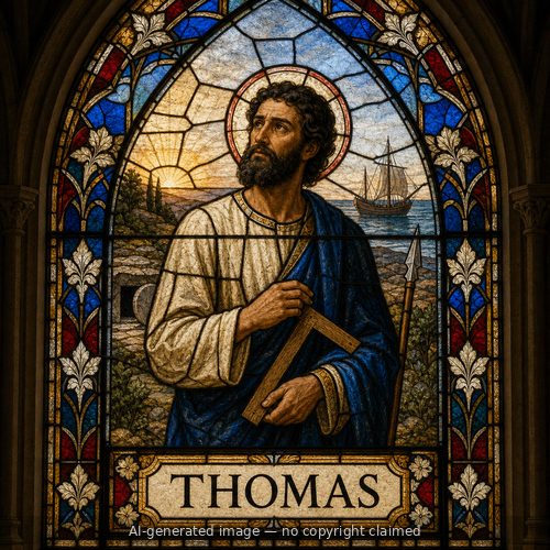 Thomas — stained-glass style portrait
