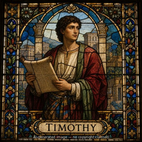 Timothy — stained-glass style portrait