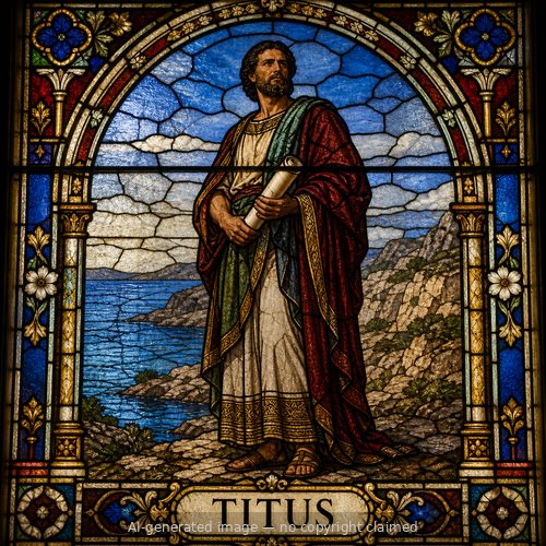 Titus — stained-glass style portrait