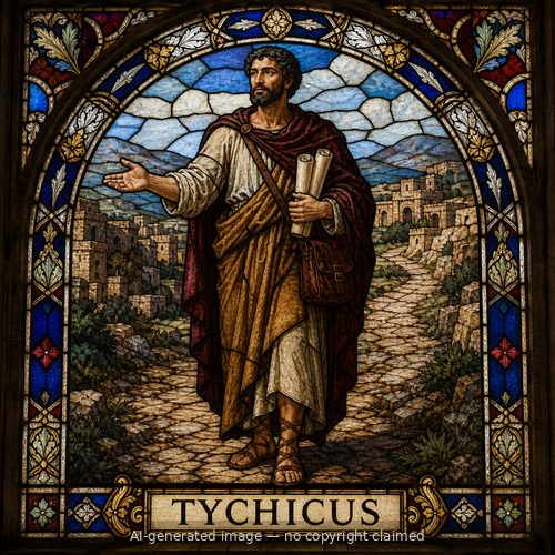 Tychicus — stained-glass style portrait