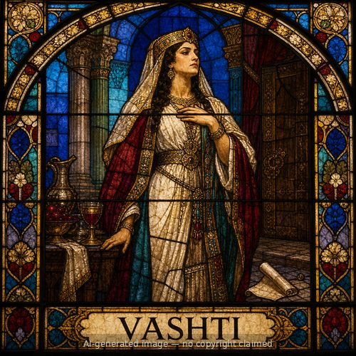 Vashti — stained-glass style portrait