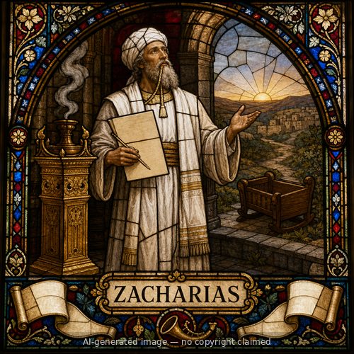 Zacharias — stained-glass style portrait