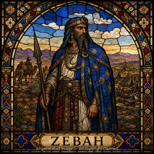Zebah — stained-glass style portrait
