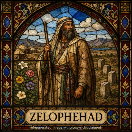Zelophehad — stained-glass style portrait