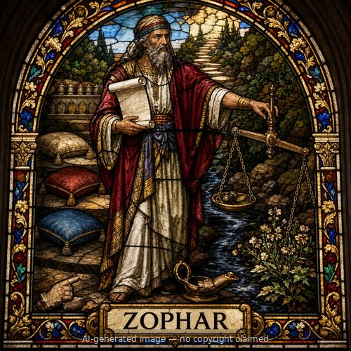 Zophar — stained-glass style portrait